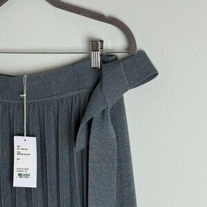 Philip Lim pleated wool-blend midi skirt NWT Size L